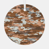 迷彩水玉模様:抽象芸術シームレス。 ガラスオーナメント (裏面)