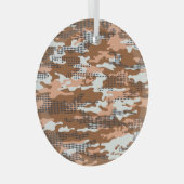 迷彩水玉模様:抽象芸術シームレス。 ガラスオーナメント (正面右)