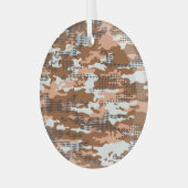 迷彩水玉模様:抽象芸術シームレス。 ガラスオーナメント (正面左)