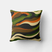 迷彩波水彩パターン クッション (裏面)