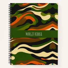 迷彩波水彩パターン ノートブック