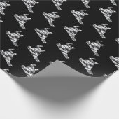 迷彩灰色スノーボーダー ラッピングペーパー (角)