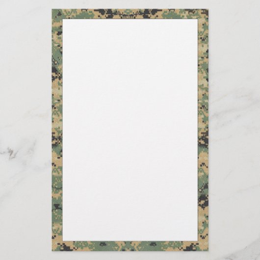迷彩画のメッセージ 便箋 (正面)