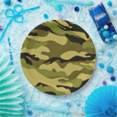 迷彩紙プレート ペーパープレート (パーティー)