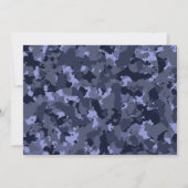 迷彩誕生日レッツブルーパーティー迷彩柄写真 招待状 (裏面)