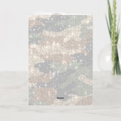迷彩軍装のカラーフォト クリスマスカード カード (裏面)