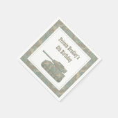 迷彩軍隊戦車陸軍誕生会 スタンダードカクテルナプキン (角)