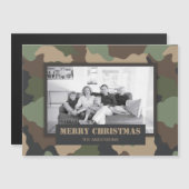 迷彩迷彩柄軍隊クリスマスフォトマグネット (正面/裏面)