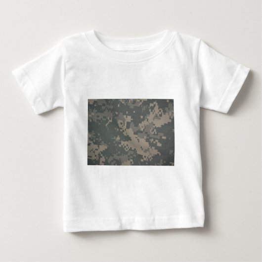 迷彩部隊 デジタルアートの平和 Acu パターン ベビーTシャツ (正面)