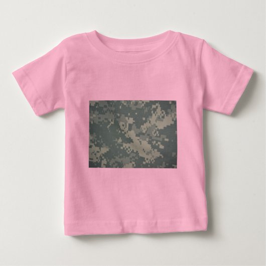 迷彩部隊 デジタルアートの平和 Acu パターン ベビーTシャツ (正面)