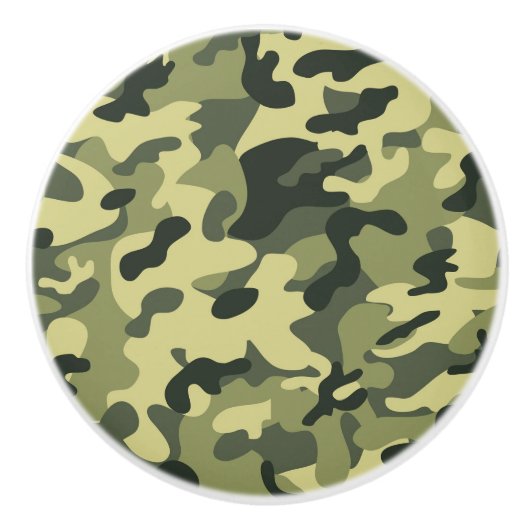 迷彩陸軍グリーン セラミックノブ (正面)