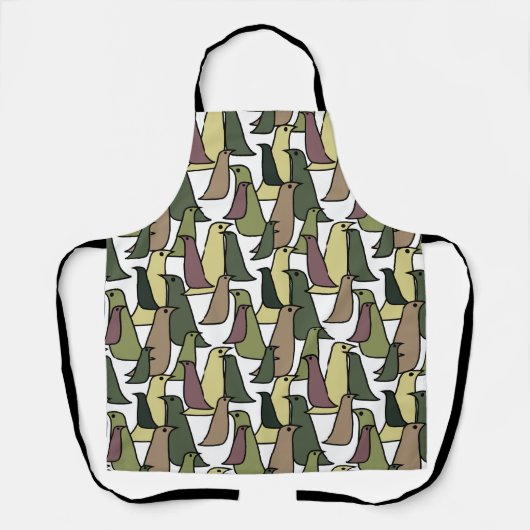 迷彩鳥 エプロン (正面)