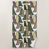 迷彩鳥 ビーチタオル (正面)