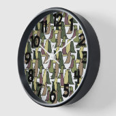 迷彩鳥 壁時計 (傾斜)