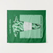 迷彩黄錐おもしろい体円錐形 タペストリー (正面(横))