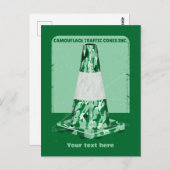 迷彩黄錐おもしろい体円錐形 ポストカード (正面/裏面)