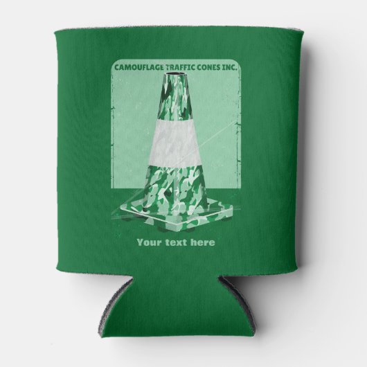 迷彩黄錐おもしろい体円錐形 缶クーラー (正面)