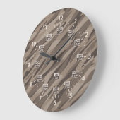 迷彩24時間軍隊スタイル時間時計 ラージ壁時計 (傾斜)