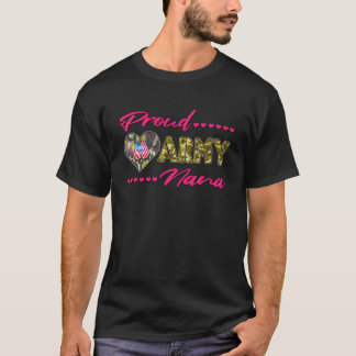 迷彩 アメリカ国旗 ドッグタグ 軍用グッラン ナナ プラウド アーミー Tシャツ