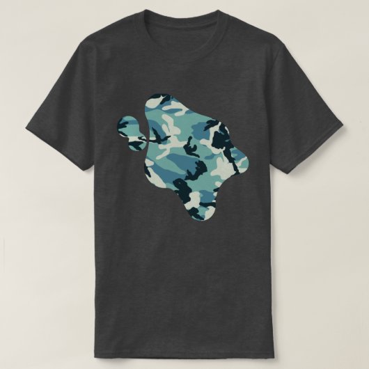 迷彩 冬 ウェザリング ペイント Tシャツ (デザイン正面)