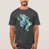迷彩 冬 ウェザリング ペイント Tシャツ (正面)