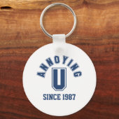 迷惑おもしろいなキーチェーン青 キーホルダー (正面)