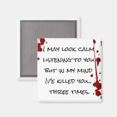 迷惑おもしろいな人に対することわざ マグネット (正面/裏面)