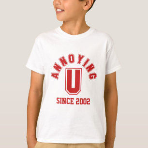 迷惑おもしろいな君の少年ティー、赤 Tシャツ