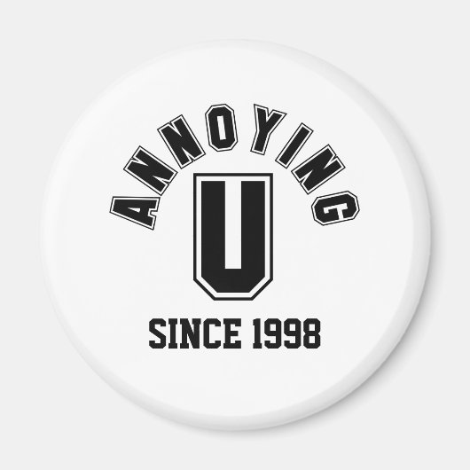 迷惑おもしろいな君の磁石、黒 マグネット (正面)