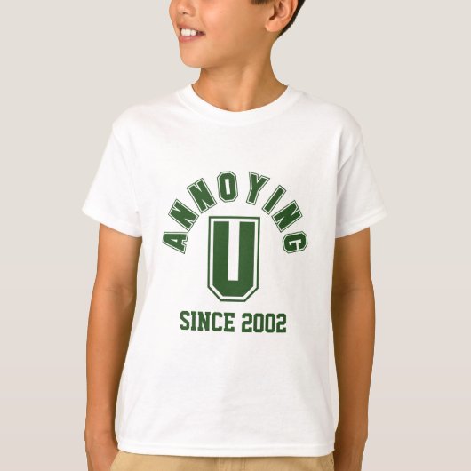 迷惑おもしろいなYou Boy Tee、緑 Tシャツ (正面)