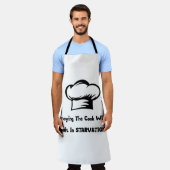 迷惑すると調理師が餓死する エプロン (着用した状態)