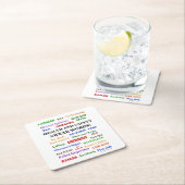 迷惑でしかしおもしろいな保健及び安全性は不敬な言葉を スクエアペーパーコースター (インサイチュ)