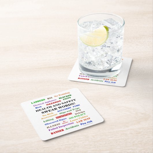 迷惑でしかしおもしろいな保健及び安全性は不敬な言葉を スクエアペーパーコースター (インサイチュ)