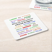 迷惑でしかしおもしろいな保健及び安全性は不敬な言葉を スクエアペーパーコースター (アングル)