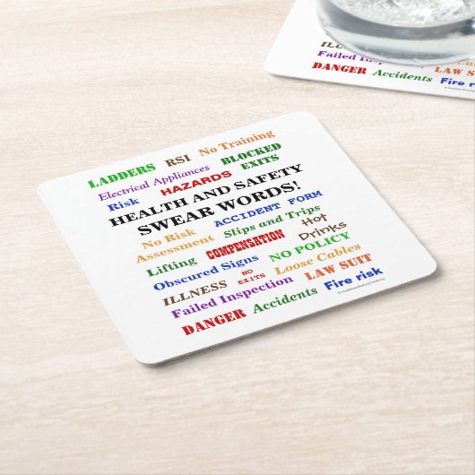 迷惑でしかしおもしろいな保健及び安全性は不敬な言葉を スクエアペーパーコースター (アングル)