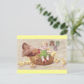 迷惑なヘン&子供いけなヴィンテージイースターカード シーズンポストカード (スタンド正面)