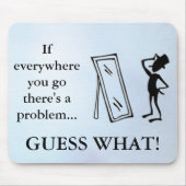 迷惑な人々のための皮肉な1つのはさみ金 マウスパッド (正面)