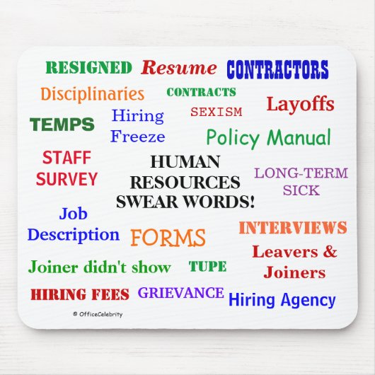 迷惑な人おもしろい材が言葉の贈り物を誓う マウスパッド (正面)