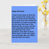 迷惑な誕生日 カード (黄色い花)