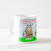 迷惑を掛けるバイキングの角 コーヒーマグカップ (正面左)