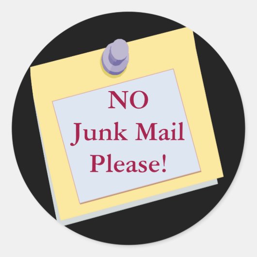 迷惑メールなしステッカー ラウンドシール (正面)