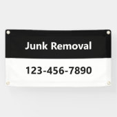 迷惑メールの取り除き白黒の勤務先の電話番号 横断幕 (横)