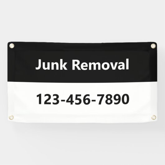 迷惑メールの取り除き白黒の勤務先の電話番号 横断幕 (横)