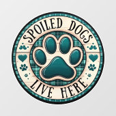 迷惑犬はここにウィンドウにしがみつく ウィンドウサイン (シート)