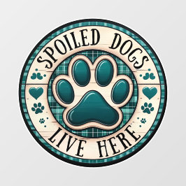 迷惑犬はここにウィンドウにしがみつく ウィンドウサイン