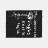 迷走神経で起こること神経系迷走神経に留まる フリースブランケット (正面(横))