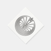 迷路のシルバーの男+あなたのバックグラウンド スタンダードカクテルナプキン (角)