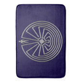 迷路のシルバーの男+あなたのバックグラウンド バスマット (正面縦)