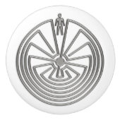 迷路の中の男、銀色の男と背中。&アイディア セラミックノブ (正面)