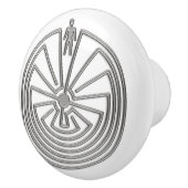 迷路の中の男、銀色の男と背中。&アイディア セラミックノブ (右)